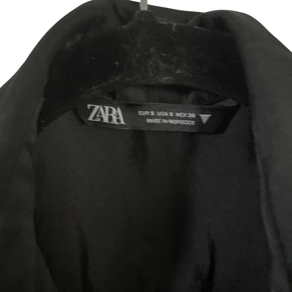 Zara Black Satin Dress Size S - Picture 5 of 9